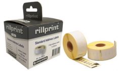 rillprint etiketten op rol, 101 x 54 mm, wit, 12 rollen, permanent