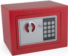 pavo mini kluis, met electronisch slot, rood