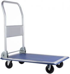 pavo stalen plateauwagen, draagvermogen: 150 kg, zwart/blauw