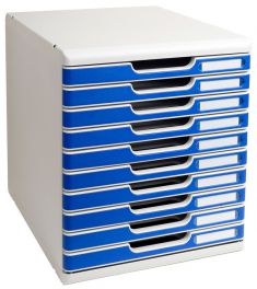 EXACOMPTA schuifladenbox MODULO A4, 10 lades, blauw