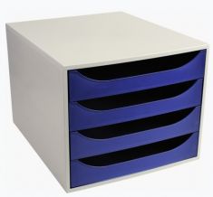 EXACOMPTA schuifladenbox ECOBOX, 4 lades, ijsblauw
