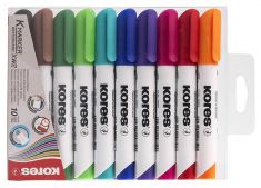 Kores Whiteboardmarker K MARKER XW1, ronde punt, 3 mm, 10 stuks in etui